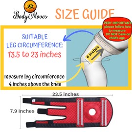 BodyMoves Kid's Knee Brace Support Plus Hot and Cold Ice gel Pack for stabilizing patella meniscus tear ligament injury prevention (SWEET PINK)