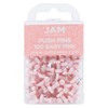JAM PAPER Colorful Push Pins - Baby Pink Pastel Pushpins