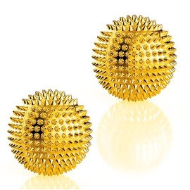 AuraElegance Magnet Balls - Hand & Foot Massage Ball, Spiky Massage Orb, 3.2cm Gold