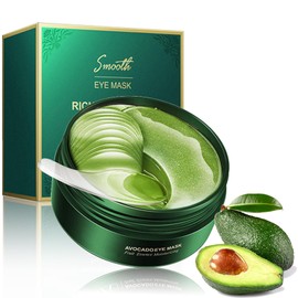 Under Eye Patches Masks,Natural Cooling Eye Masks For Puffy Eyes,Collagen Eye Patches Korean Skincare,Anti Wrinkle Patches&Eye Bags Remover,Dark Circles Under Eye Treatment Women 60pcs (Avocado)