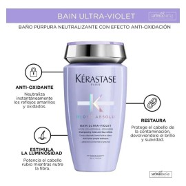 Kit Tratamiento Para Matizar Cabello Rubio Kerastase Blond Absolu 2 Shampoos Suero y Acondicionador