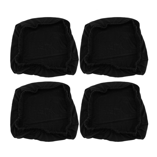 4x Grey/Brown/Black Stretchy Elastic Protective Covers Dining Room Chair Seat