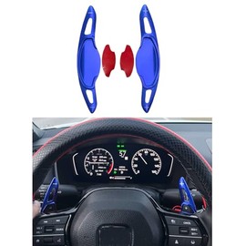 KEALAS 2pcs Aluminum Steering Wheel Paddle Shifter Extended Shifter for Honda Civic 2022 2023 2024,for Honda Accord 2023 2024,for CRV 2023 2024,for Pilot 2023 2024 (Blue)