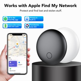 Air Tags Tracker 4-Pack, Item Finders Work for Apple Find My APP(iOS Only) Tracker Tags for Keys, Luggage, Backpack etc,Replaceable Battery Last 1 Year, IP67 Waterproof Smart Tag with Holder Keychain