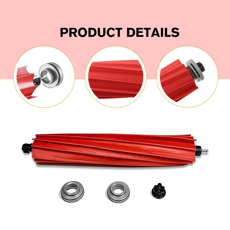 Accessory Set for Replacement Brush with Separable Rubber Main Brush,