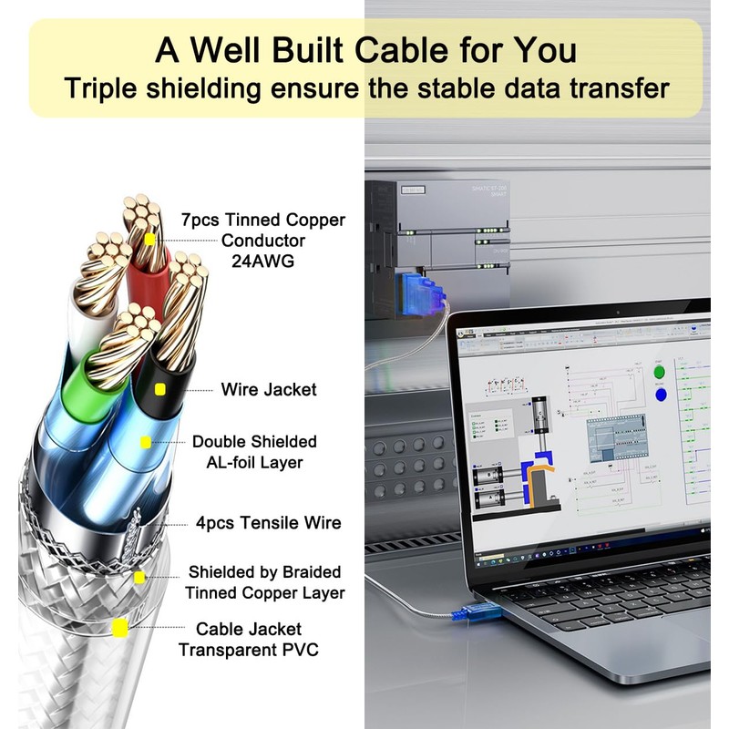 DTech 6 Feet USB to RS232 DB9 Female Serial Adapter