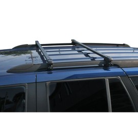 APEX LEGENDS RLB-2301 Universal Side Rail Mounted Steel Roof Crossbars, 46.5 inches, Pack of Two, Fit Raised Side Rails, black