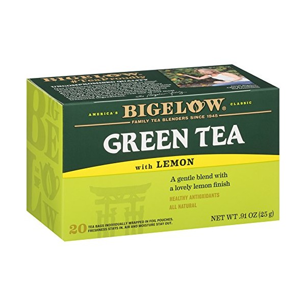 Bigelow, Green Tea With Lemon (Caffeinated), 20 Count