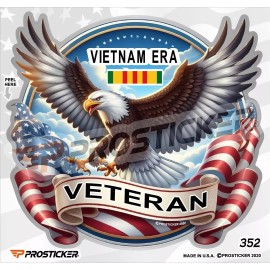 ProSticker Vietnam Era War Veteran Decal USA Flag Eagle Military 4" ProSticker 352