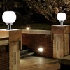 OSALADI 200MM Led Solar Post Light Outdoor Round Ball Landscape