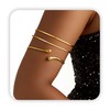 PEALICIOUS 2PCS Gold Arm Cuff for Women, Arm Cuff Gold