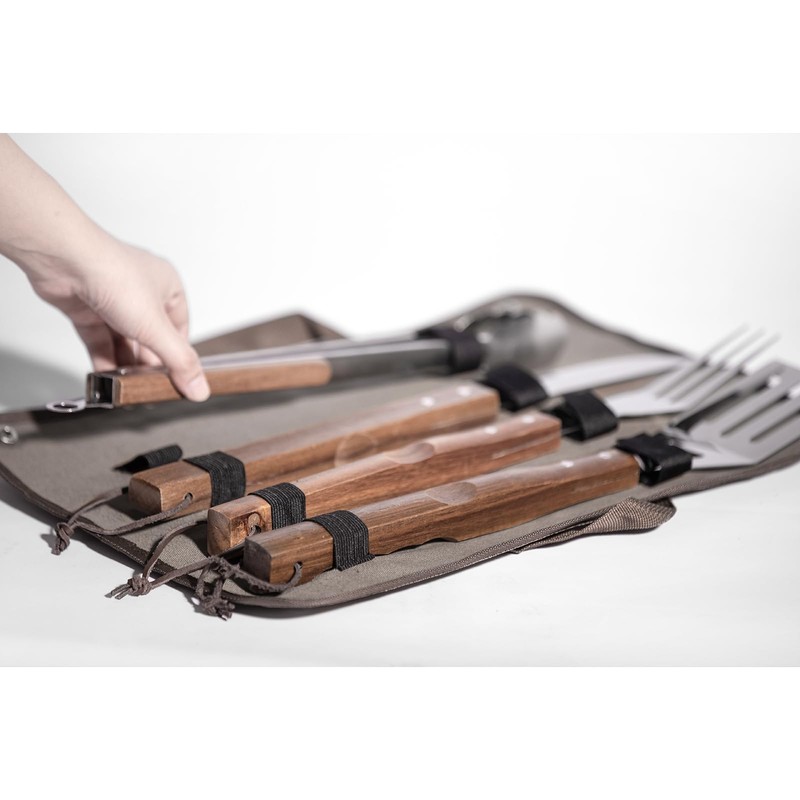 5pcs BBQ Grill Accessories Set - Stainless Steel Grilling Tools