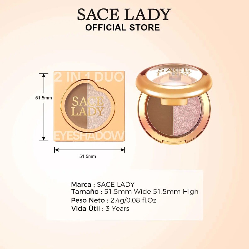 Sace Lady Paleta De Sombras Alta Pigmentación Mate Y Glitter