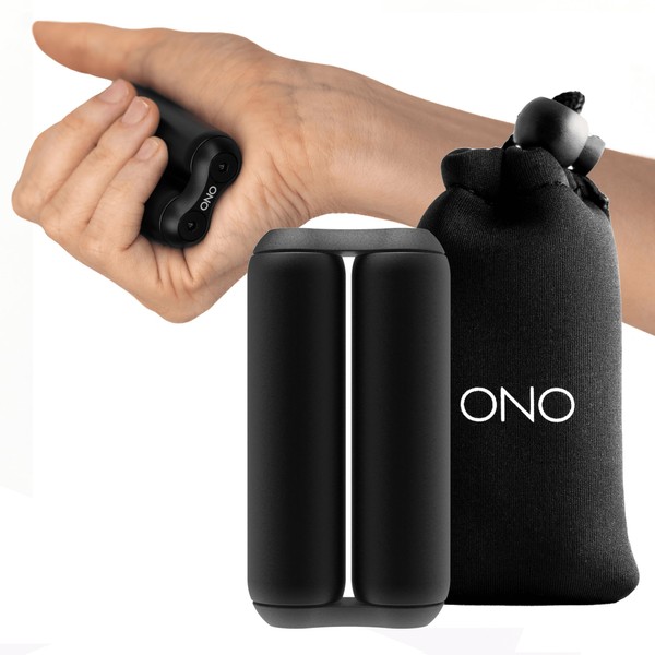 ONO Roller - Handheld Fidget Toy for Adults | Help Relieve Stress, Anxiety, Tension | Promotes Focus, Clarity | Compact, Portable Design (Junior Size/Aluminum, Black)