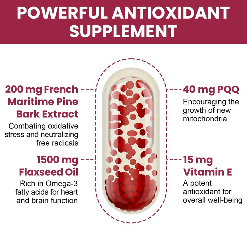 200 mg Pycnogeno with PQQ, Premium French Maritime Pine Bark
