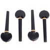 4Pcs Cello Tuning Pegs Smooth Fine Adjustment Ebony Wood Orchestral