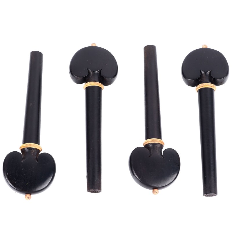 4Pcs Cello Tuning Pegs Smooth Fine Adjustment Ebony Wood Orchestral