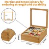 Ll.TOPWP Wood Tea Bag Organizer, 9 Compartment Multi-Functional Tea Box