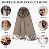 Achillea Large Soft Silky Pashmina Shawl Wrap Scarf in Solid