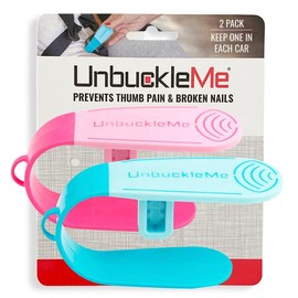 UnbuckleMe Car Seat Buckle Release Tool - Double Packs - Color: Blue & Lime Green