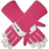 WFX Long Leather Gardening Gloves for Women Men Women Durable