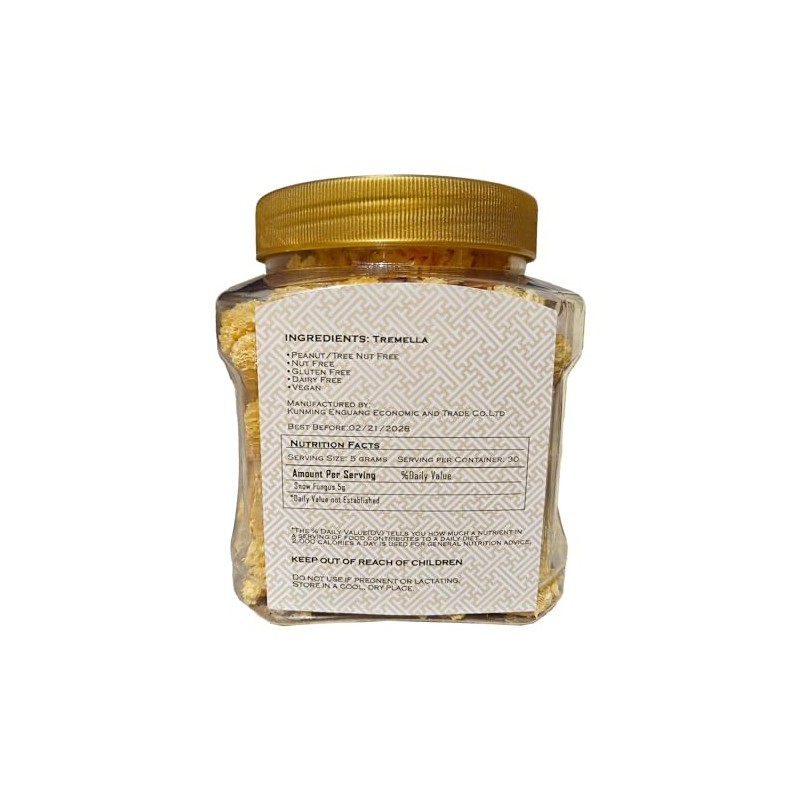 LUCENTIS White Fungus Tremella Fuciformis, Dried Mushroom, 5.29 oz, 150g