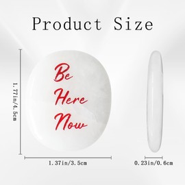 Selenite Crystal Worry Stones - Small Crystals for Big Stress Relief - The Ultimate Cheer Up & Encouragement Gift for Natural Reiki Healing - Real Motivational Strength Rocks - Be Here Now