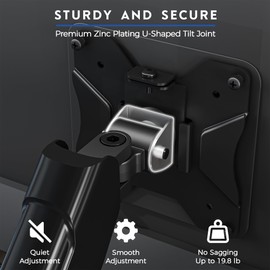 BONTEC Monitor Stand, Adjustable Gas Spring Arm Monitor Desk Mount for 15-32 Inch Screens, Upgraded Full Motion VESA Mount with C Clamp, Grommet Base, Tilt, Swivel, Rotation (Single)