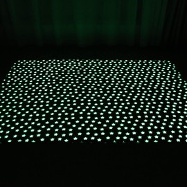 Gefosin Luminous Area Rug Glow in The Dark for Bedroom Living Room, Unique Soft Washable Modern Indoor Rugs for Children Dorm Home Decor, Little Gray Star 2x4 Feet, 24x48 inch