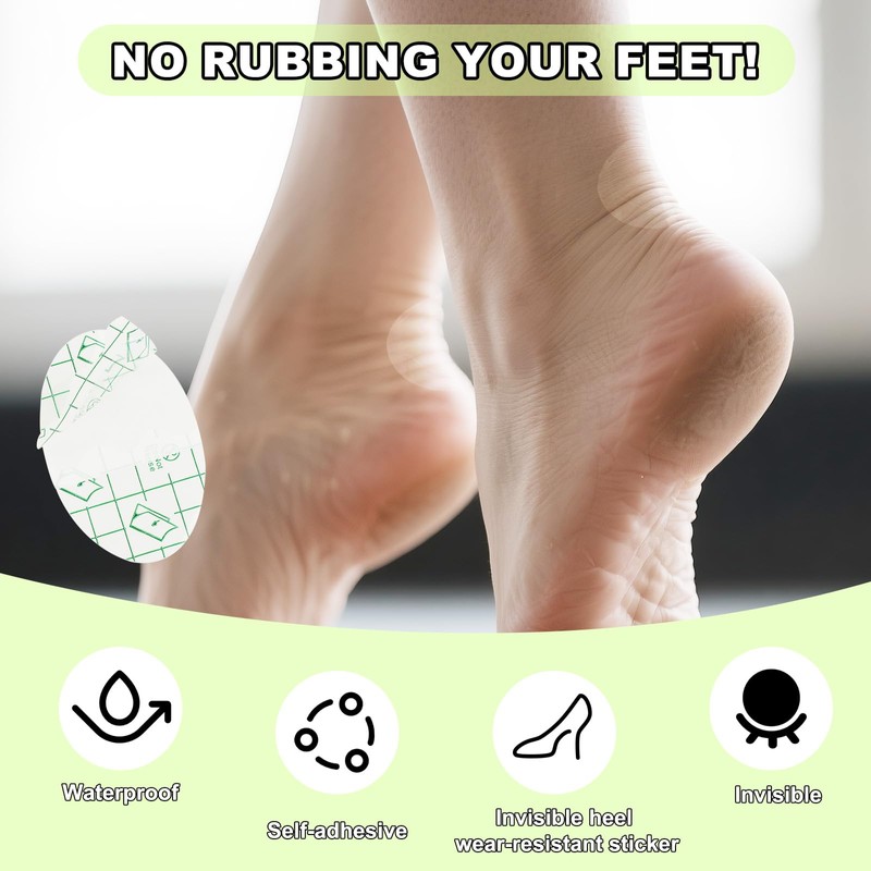 20pcs Self Adhesive Invisible Heel Anti-Wear Sticker, Transparent Waterproof Anti-Friction