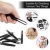 16 Pieces Plastic Antistatic Tweezers, Precise Tweezers Electronic Set Precision