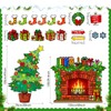 Christmas Bulletin Board Set Christmas Tree Fireplace Bulletin Board Decorations