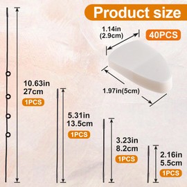 VARMDUKKE 40PCS Invisible Face Lift Tapes with 4 Strings, Instant Face Lifting Tape for Makeup, Waterproof Face Lifting Stickers, Breathable Face Neck Tapes for Wrinkles, Double Chin - Style 3