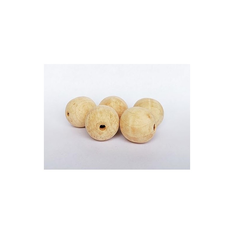 Cuentas Bolitas de Madera Artesanal 40mm 10 piezas