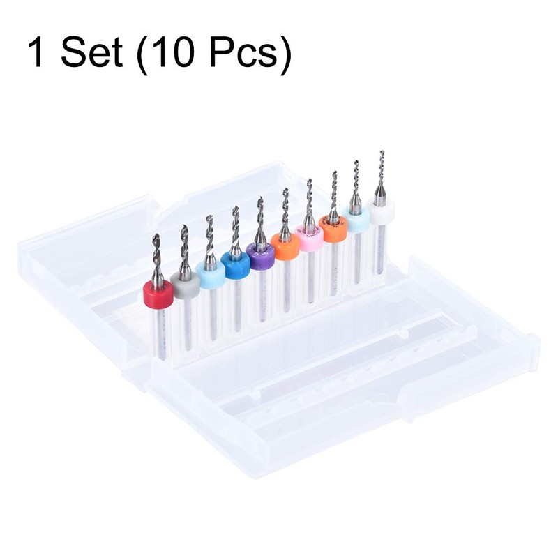 sourcing map PCB Drill Bits 1.1mm-2.0mm Tungsten Carbide Rotary Tool