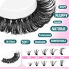 Wispy Lash Clusters Kit Natural Eyelash Extension Kit D Curly