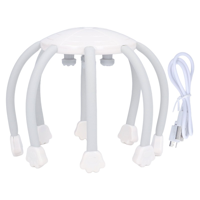 Electric Head Massager Rechargeable Ergonomic Stress Relief Relax Claw Scalp