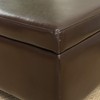 Christopher Knight Home York Bonded Leather Storage Ottoman Bench, Brown