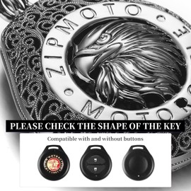 ZIPMOTO for Indian Motorcycle Key Fob Cover, Pure Copper, Indian Key Case (Key Chain Necklace 2 in 1)