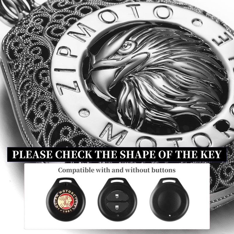 ZIPMOTO for Indian Motorcycle Key Fob Cover, Pure Copper, Indian