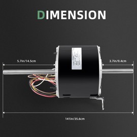 VORGENS 3314471.011 RV AC Fan Motor-3 Speed Fits for Dometic Duo-Therm Penguin II 641815, 641816, 641835, 641916, 641935, 651815, 651816, 651916 Air Conditioner #Perfectly Replace F48AE48A61 Fan Motor