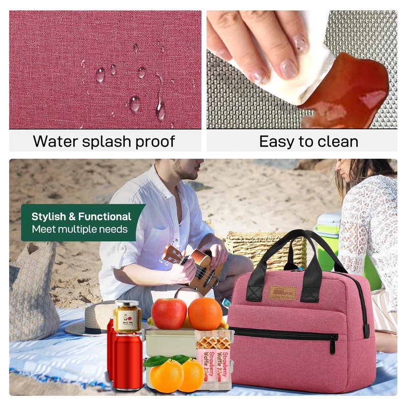 HOMESPON Insulated Lunch Bag for Women Men Lunch Box Cooler