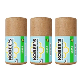 3 pack - Kobeesco Lip Balm, Lip Moisturizer, Lip Cure, Lip Balm, Nourishing Lip Treatment (Lime)