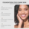 2-In-1 Concealer Cream Stick&Foundation,Colour Changing Foundation Stick for Mature Skin,Hydrating