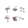 4PCS Ukulele Tuning Peg Chrome Color Metal Ukulele Machine Head