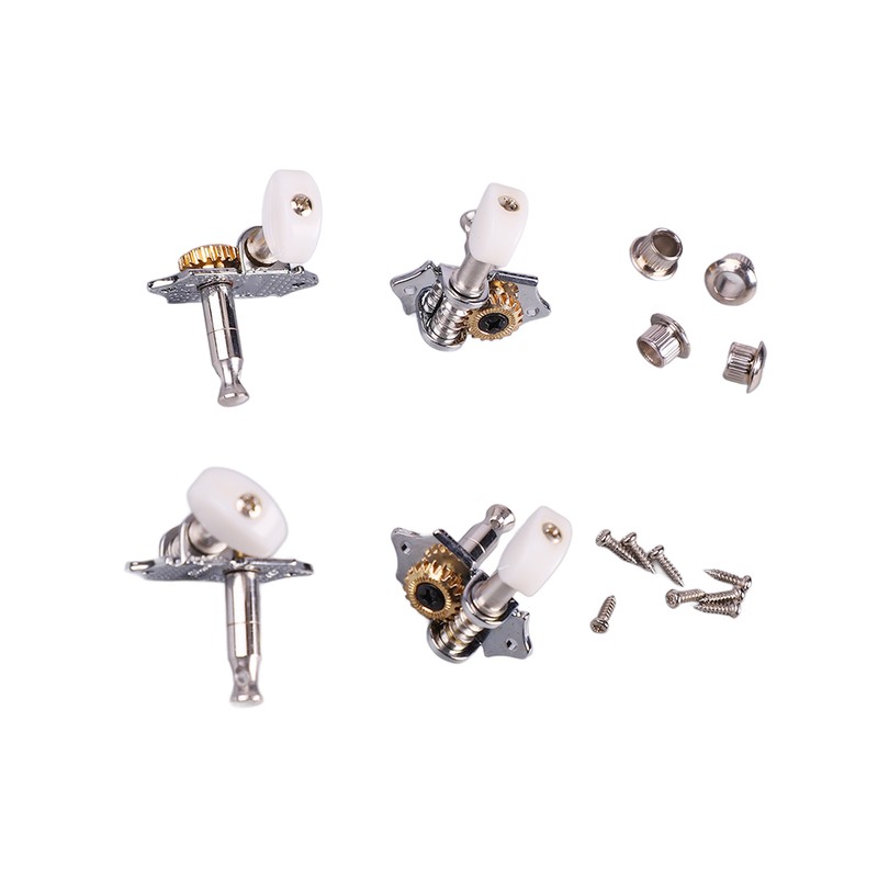 4PCS Ukulele Tuning Peg Chrome Color Metal Ukulele Machine Head