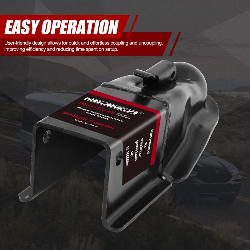 Straight Trailer Coupler 2-5/16" Ball 3" Channel Width 14000 LBS