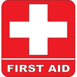 Vinyl Wall Quote Decals for Home - First aid Kit Emergency Logo Stylish Wall Sticker for Easy Home Decoration - Size: 16 In x 16 In