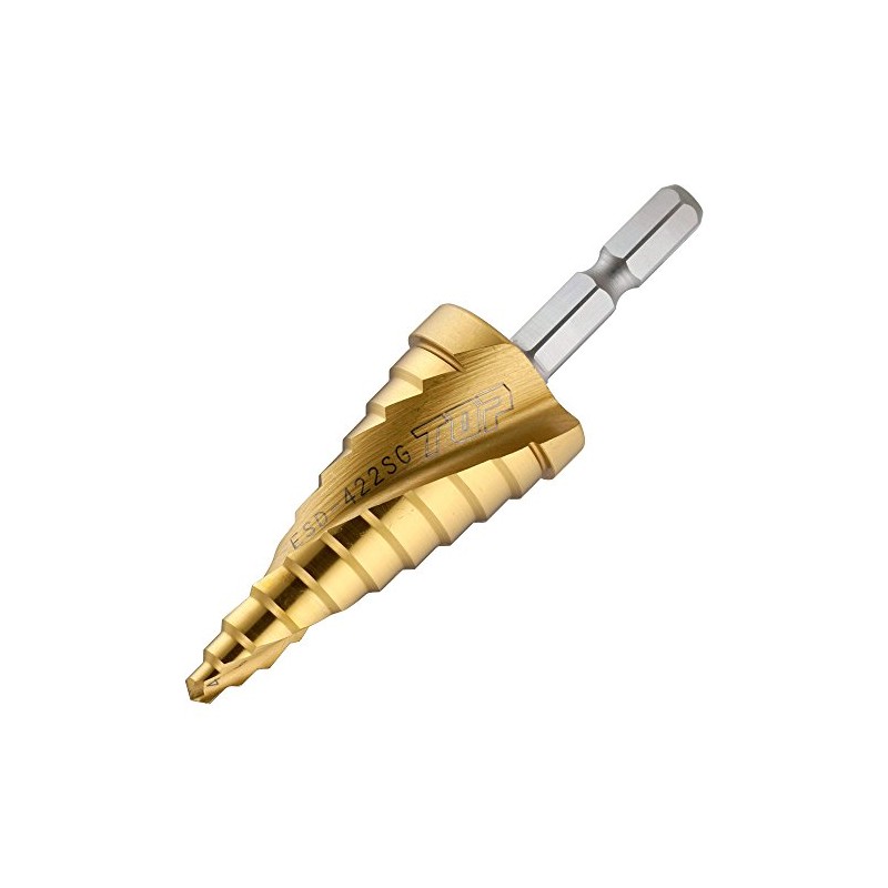 TOP Industrial (TOP) Hex Shank Spiral Step Drill for Electric