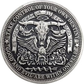 Egyptian Myth Azrael Anubis Werewolf Hobo Coin, Ancient Coins Silver Collection Challenge Coin